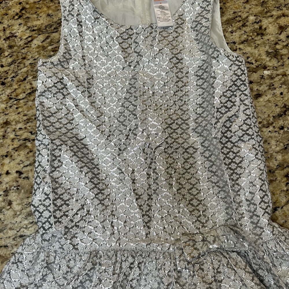 Gymboree girls silver dress size 8